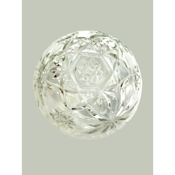 Vintage ANCHOR HOCKING Star Of David PRESCUT EAPC Glass SMALL Clear Serving Bowl - Picture 6 of 6